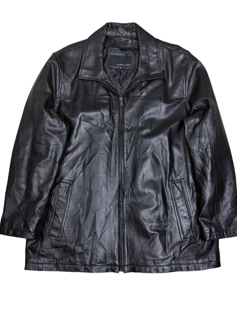 WILSONS LEATHER Jacket Luxury Designer Business Casual Bomber Coat Mens 2XL